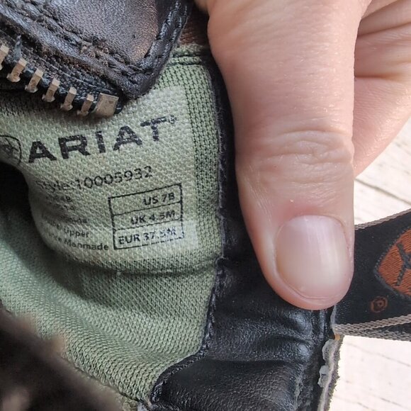 Ariat Black Leather Heritage Breeze Zip Paddock Boots Women Size 7 - Picture 5 of 8